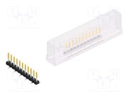 Connector: pin strips; pin header; male; PIN: 11; 2.54mm; SMT; 1x11