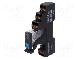 Relay: interface; DPDT; Ucoil: 24VDC; 5A; DIN; Variant: Relay set