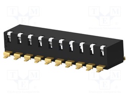 Switch: DIP-SWITCH; Poles number: 10; OFF-ON; 0.025A/24VDC; Pos: 2