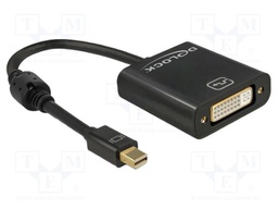 Adapter; DVI-I (24+5) socket,mini DisplayPort plug; 0.2m; black
