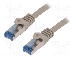 Patch cord; S/FTP; 6a; stranded; Cu; LSZH; grey; 20m; 26AWG