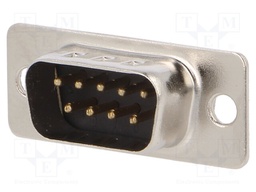 D-Sub; PIN: 9; male; soldering; for cable; gold flash