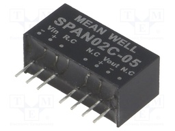Converter: DC/DC; 2W; Uin: 36÷75V; 5VDC; Iout: 0÷400mA; SIP8; 4.8g