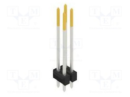 Connector: pin strips; pin header; male; PIN: 4; 2.54mm; THT; 2x2