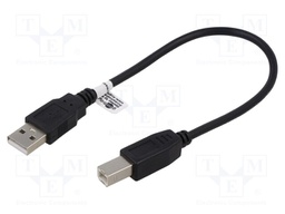 Cable; USB 2.0; USB A plug,USB B plug; 1.8m; black; Core: CCS; PVC