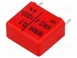 Capacitor: polyester; 100nF; 400VAC; 1kVDC; Pitch: 15mm; ±5%