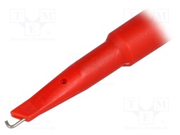 Clip-on probe; hook type; 5A; 70VDC; red; 4mm; 33VAC