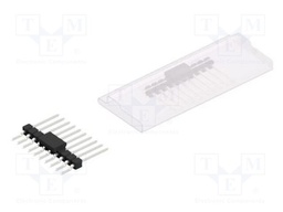 Connector: pin strips; pin header; male; PIN: 10; 2.54mm; SMT; 1x10
