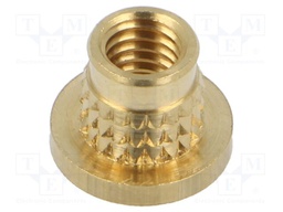 Threaded insert; brass; M6; BN: 37898; L: 7.7mm; MULTISERT®