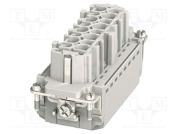 Heavy Duty Connector, HEAVYCON Series, Insert, 16+PE Contacts, B16, Receptacle, Push Lock Socket