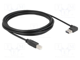Cable; USB 2.0; USB A plug double sided 90° left/right; 3m