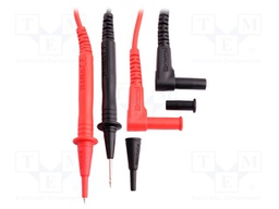 Set of test leads; Inom: 10A; 4mm angled banana plug-test probe