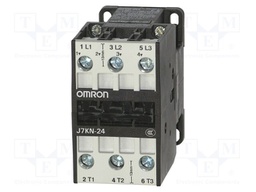 Contactor: 3-pole; NO x3; 24VDC; 24A; for DIN rail mounting; J7KN