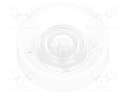 LED lens; round; Mat: silicone; transparent; 46÷73°; Colour: white
