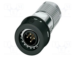 Connector: M12; plug; PIN: 5; 48V; straight; IP65; crimped; A code