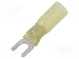 Tip: fork; M4; 4÷6mm2; crimped; for cable; insulated; yellow
