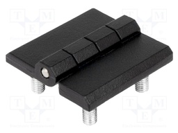 Hinge; Width: 40mm; zinc and aluminium alloy; black; H: 40mm