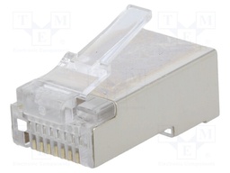 Plug; RJ45; PIN: 8; Cat: 5e; shielded; Layout: 8p8c; crimped; straight