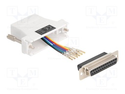 Adapter; D-Sub 25pin socket,RJ12 socket; white