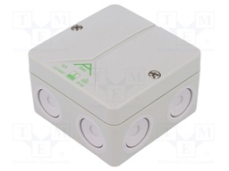 Enclosure: junction box; X: 80mm; Y: 80mm; Z: 52mm; polystyrene; IP65