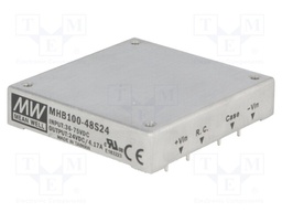 Converter: DC/DC; 100W; Uin: 36÷75V; 24VDC; Iout: 4.17A; 95g; 500kHz