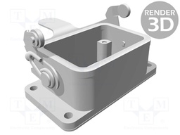 Enclosure: for HDC connectors; HDC; size 3; Locking: for latch