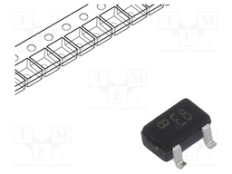 Transistor: NPN; bipolar; BRT; 50V; 100mA; 200mW; SOT323; R1: 10kΩ