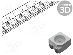 IR transmitter; 3528,PLCC4; 860nm; transparent; 20mW; 60°; SMD
