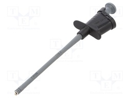 Clip-on probe; hook type; 6A; black; Plating: nickel plated; 4mm