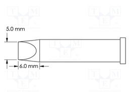 Soldering Tip, 60° Chisel/Power, 5 x 6 mm, Soldering Station