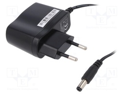 Power supply: switched-mode; 12VDC; 0.5A; Out: 5,5/2,1; 6W; Plug: EU