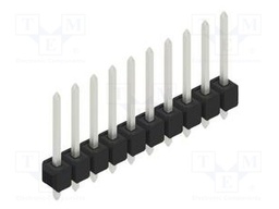 Connector: pin strips; pin header; male; PIN: 10; 2.54mm; THT; 1x10