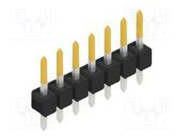 Connector: pin strips; pin header; male; PIN: 7; 2.54mm; THT; 1x7