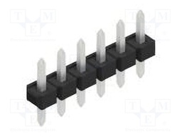 Connector: pin strips; pin header; male; PIN: 6; 2.54mm; THT; 1x6