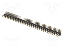 Pin header; pin strips; male; PIN: 100; angled 90°; 2.54mm; THT