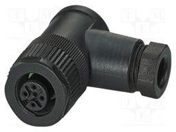 Connector: M12; plug; PIN: 5; 48V; angled; IP67; screw terminal; 4A
