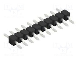 Connector: pin strips; pin header; male; PIN: 10; 2.54mm; SMT; 1x10