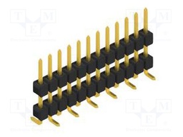 Connector: pin strips; pin header; male; PIN: 12; 2.54mm; SMT; 1x12