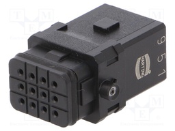 Connector: rectangular; female; Han 1A; PIN: 12; size 1A; crimped