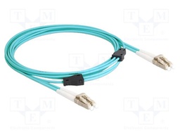 Fiber patch cord; OM3; LC/PC,both sides; 3m; 50/125um; LSZH; beige