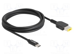 Cable; USB C plug,Slim Tip; straight; black; 1.5m; Lenovo laptops