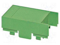 Upper housing; green; UL94HB; EG 45; ABS; for DIN rail mounting
