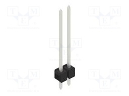 Connector: pin strips; pin header; male; PIN: 2; 2.54mm; THT; 1x2