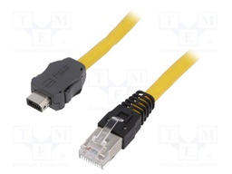Cable: patch cord; RJ45 plug,ix Industrial plug; Cat: 6a; 0.4m