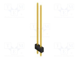 Connector: pin strips; pin header; male; PIN: 2; 2.54mm; THT; 2x1