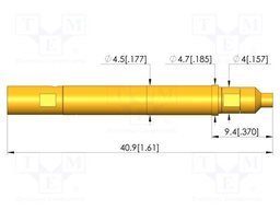 Test needle; plug-in