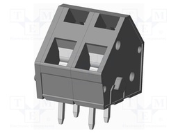 Connector: PCB terminal block; terminal; angled 45°; on PCBs