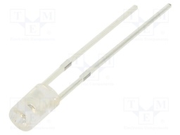 LED; 3mm; orange; 220÷300mcd; 100°; Front: flat; 1.9÷2.4V; -30÷85°C
