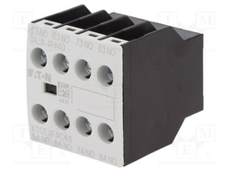 Auxiliary contacts; Leads: screw terminals; Mounting: front