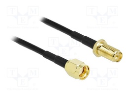 Cable; 10m; RP-SMA male,RP-SMA female; black; Øcable: 2.79mm; 50Ω